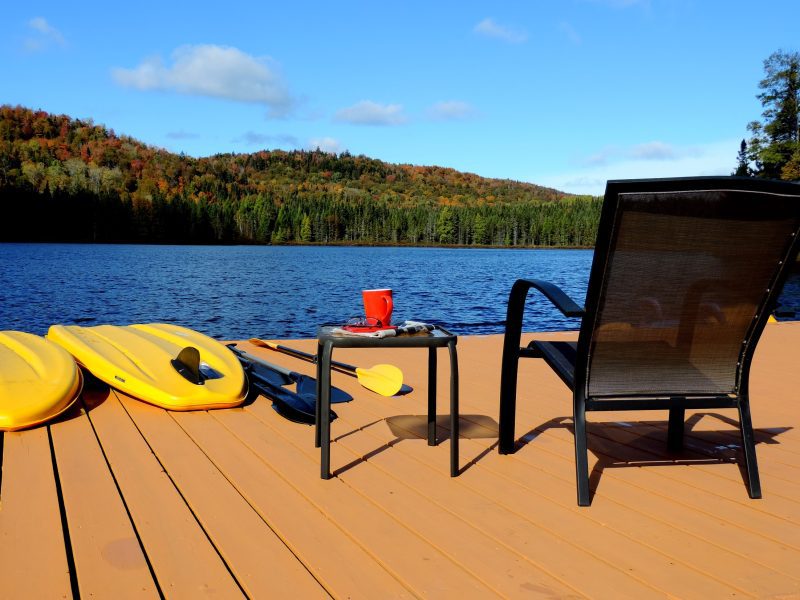 deck,coffee, newspaper - small